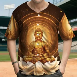 Golden Buddha Lotus Flower - Meditation Lifestyle Gift Baseball Jersey