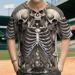 Bold Realistic Human Rib Cage Spine Skull Clavicle Bones - Anatomy Lover Gift Baseball Jersey