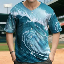 Powerful Curling Ocean Wave Breaking Barrel Foam - Ocean Lover Coastal Lifestyle Gift Baseball Jersey