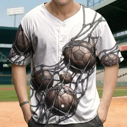 Prominent Soccer Balls Tangled Goal Net - Vintage Sports Fan Gift for Athletes Baseball Jersey
