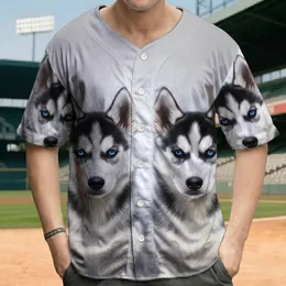 Mirrored Siberian Husky Puppies Bright Blue Eyes - Dog Owner Gift Baseball Jersey