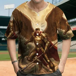 Angelic Warrior Reptilian Combat Everyday Wear for Fantasy Gamer Baseball Jersey