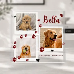 Custom Dog Memorial Acrylic Plaque, Personalized Pet Remembrance Gift