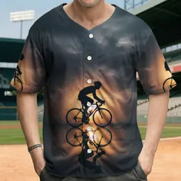 Road Cyclist Bicycle Reflection - Cycling Enthusiast Gift Baseball Jersey