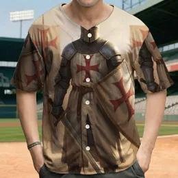 Crusader Knight Red Cross - Historical Art Collector Gift for History Lovers Baseball Jersey