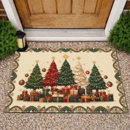 Christmas Trees Gift Boxes Baubles Stars - Christmas Home Gift Doormat