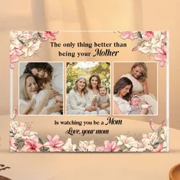 Custom Daughter Photo Acrylic Plaque, Personalized New Mom Gift from Mother