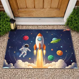 Space Rocket Planets Astronaut - Home Decor Gift for Space Lover Doormat