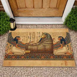 Egyptian Winged Goddesses Sarcophagus Papyrus - Ancient History Home Decor Gift Doormat