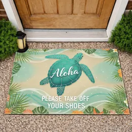 Majestic Sea Turtle Aloha Please Take Off Your Shoes Tropical Beach - Home Decor Gift Doormat