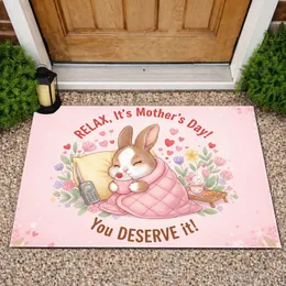 Relax Bunny Pastel Flowers - Mother's Day Gift for Mom Doormat
