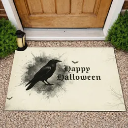 Raven Happy Halloween Bats Tree Branches - Halloween Home Decor Doormat