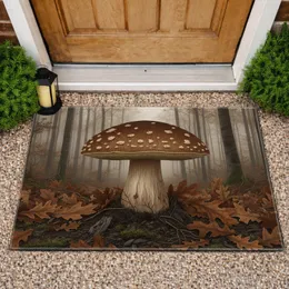 Majestic Bolete Mushroom Autumn Forest Leaves - Nature Lover Home Decor Gift Doormat