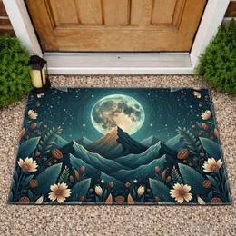 Tranquil Night Mountain Full Moon Botanicals - Home Decor Gift Doormat