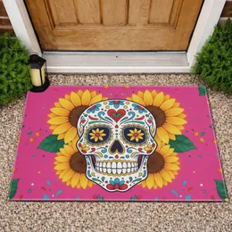 Calavera Sugar Skull Sunflower Floral - Home Decor Gift Doormat