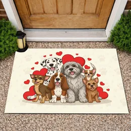 Dog Breeds Piled Hearts - Everyday Home Decor Gift for Dog Lover Doormat