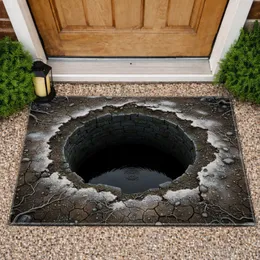 Deep Pit Rough Ancient Stone Well Void Desolate Earth - Home Decor Gift Doormat