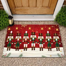 Nutcracker Soldiers Gold Snowflake Bells - Christmas Home Decor Gift Doormat