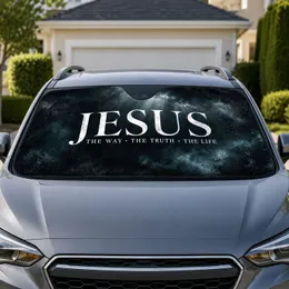 Jesus The Way The Truth The Life Christian Faith Decor For Daily Worship Believers Car Sunshade