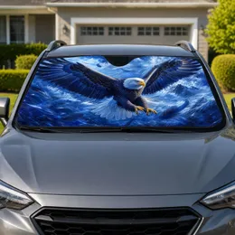 Realistic Blue Bald Eagle In Flight For Patriotic Wildlife Lovers And Road Trip Style Car Sunshade