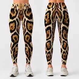 Glamorous Leopard Rosettes And Wildcat Spots For Safari Chic Athleisure Style Women Leggings