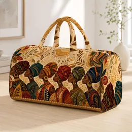 Bohemian African Woman Portrait Collage For Chic Travel Style And Heritage Fashion Quilted Weekend Bag