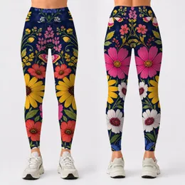 Botanical Butterflies And Wildflowers On Indigo For Women's Vacation Garden Outfits Leggings