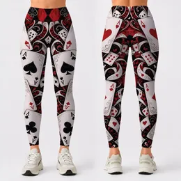 Red Black Casino Card Harlequin Diamonds For Vegas Night Party And Poker Club Style Leggings