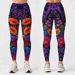 Midnight Botanical Galaxy Wildflowers For Festival Yoga Streetwear Plus Size Women Leggings
