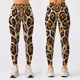 Bold Tawny Leopard Rosettes For Chic Streetwear, Gym Looks, And Night Out Style Leggings