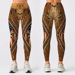 Boho Western Americana Diamond Medallion With Fringe For Desert Festival Style Women Leggings