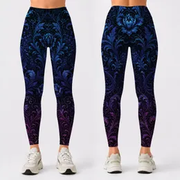 Midnight Botanical Scrollwork For Gothic Festival Dance And Night Out Wear Women Leggings
