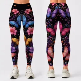 Colorful Butterfly Garden For Spring Travel, Festivals And Everyday Style For Women Leggings