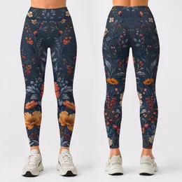Coral Peony Wildflower Garden Bouquet For Outdoor Walks, Yoga, And Everyday Activewear Leggings