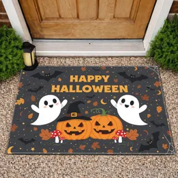 Happy Halloween Ghosts Jack-O'-Lanterns Bats - Halloween Party Decor Doormat
