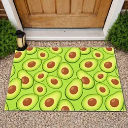 Fresh Luminous Avocado Halves Botanical Field - Home Decor Gift for Foodies Doormat