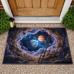 Cosmic Vista Alien Landscape Planets Ladder - Home Decor Gift for Space Lover Doormat