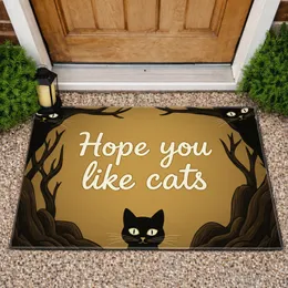 Black Cats Peeking Hope You Like Cats - Cat Lover Home Decor Gift Doormat