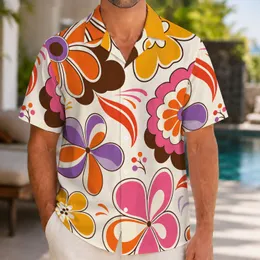 Retro Tropical Floral Island Blooms for Beach Vacations, Cruises and Resort Wear Hawaiian Shirt