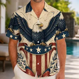 Bald Eagle Patriotic Americana 250th Anniversary Fourth Of July Vacation Gift For Men Hawaiian Shirt