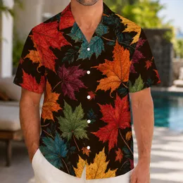 Colorful Autumn Maple Leaves For Resort Vacations, Fall Travel, And Weekend Getaways Hawaiian Shirt