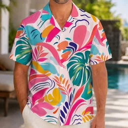 Abstract Tropical Brushstrokes for Beach Vacations, Resort Weekends and Getaways Hawaiian Shirt