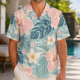 Seafoam Hibiscus Blooms And Tropical Leaves For Beach Vacations And Resort Getaways Hawaiian Shirt