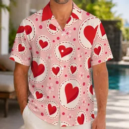 Retro Valentine Heart Medallions For Date Night, Sweethearts, And Galentine Gifts Hawaiian Shirt