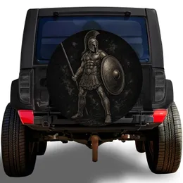 Ancient Greek Hoplite Warrior For Rugged Off Road Adventure And Overland Vehicle Style Spare Tire Cover