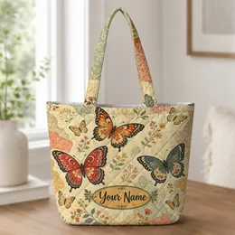Bohemian Butterflies And Wildflowers For Autumn Travel And Thoughtful Gift Giving Quilted Tote Bag