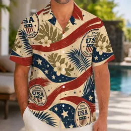 Vintage American 250th Anniversary Stars And Stripes For July 4 Summer Celebrations Hawaiian Shirt