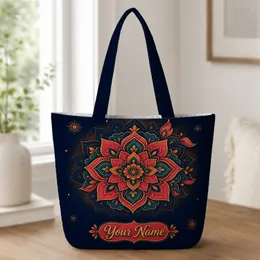 Boho Celestial Mandala For Yoga Travel Gym Weekends And Daily Errands For Women On The Go Quilted Tote Bag