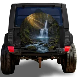 Forest Waterfall Gorge Scenery For Camper Travel, RV Adventures And Outdoor Escapes Spare Tire Cover
