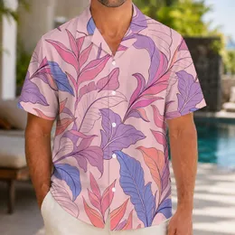 Tropical Heliconia And Banana Leaves for Resort Travel and Beach Vacation Styling Hawaiian Shirt